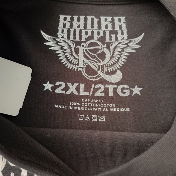 2XL💀 T-shirt Motorcycle Biker Ryder Supply "Life to Ride" Skull Graphic … - Picture 7 of 8
